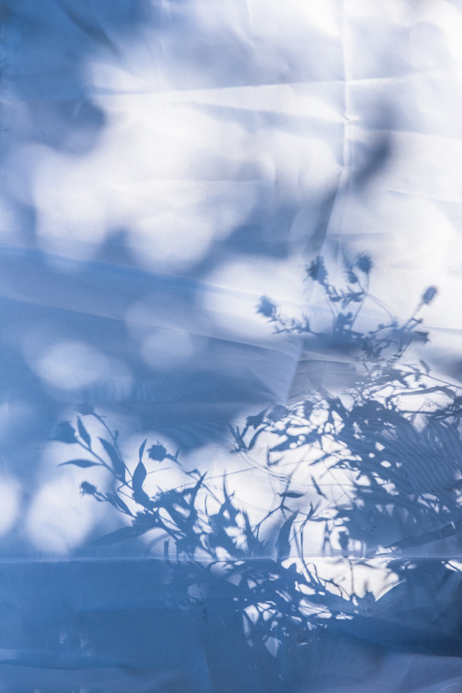 Schattenwurf in Blau