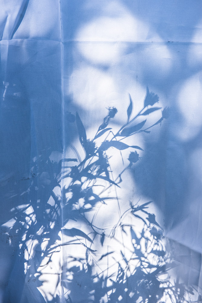 Schattenwurf in Blau